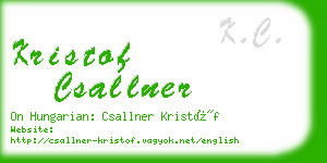 kristof csallner business card